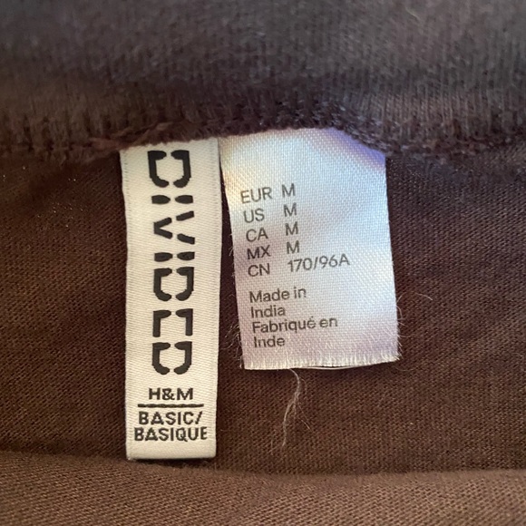 H&M CROPPED BOXY TOP (BROWN) - Picture 3 of 5